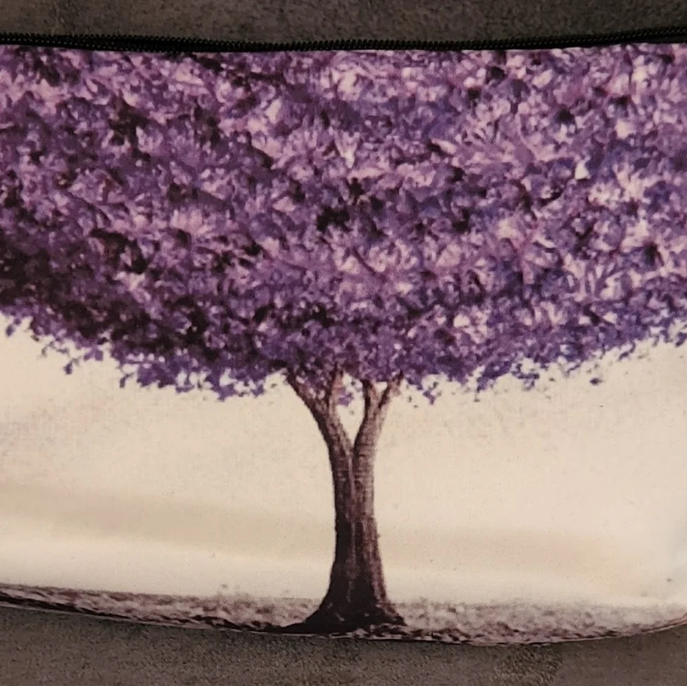 NEW- Cosmetic bag- Tree, purple